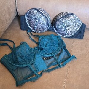 Victoria's Secret Teal Lace Bra
